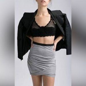 Helmut Lang asymmetrical jersey skirt, S